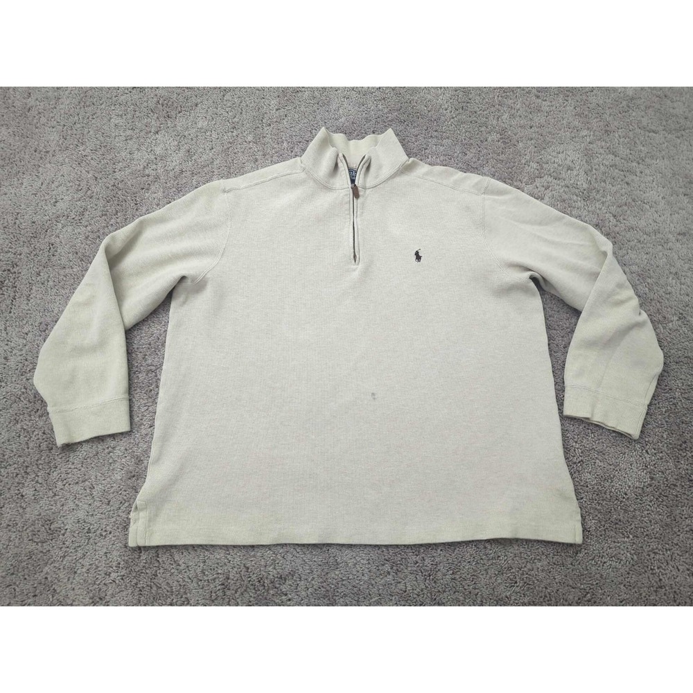 Polo Ralph Lauren Sweater Mens XL Half Zip Pullover Quarter Zip Cotton